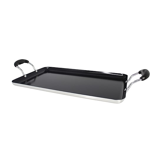 IMUSA Bistro Ceramic 17X10" Double Burner Griddle with Cool Touch Handles