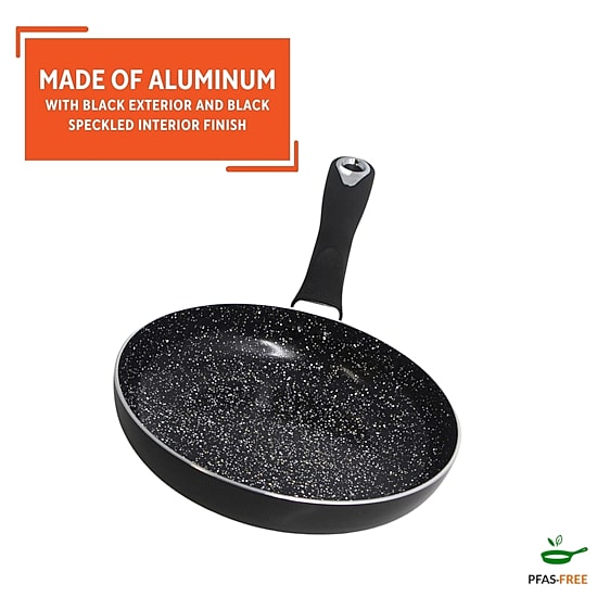 IMUSA Bistro-Cera Ceramic Speckled 8" Fry Pan with Cool Touch Handle