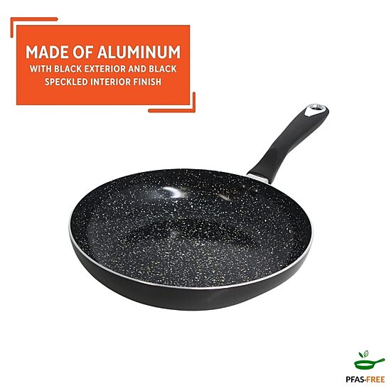 IMUSA Bistro-Cera Ceramic Speckled 10" Fry Pan with Cool Touch Handle