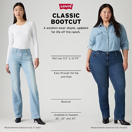 Levi's® Womens Mid Rise Stretch Fabric Relaxed Fit Bootcut Jean
