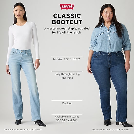 Levi's® Womens Plus Mid Rise 415™ Stretch Fabric Bootcut Jean