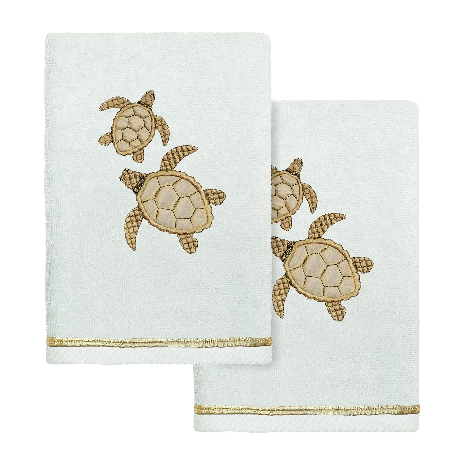Linum Home Textiles Tortuga 2-pc. Embellished Hand Towel