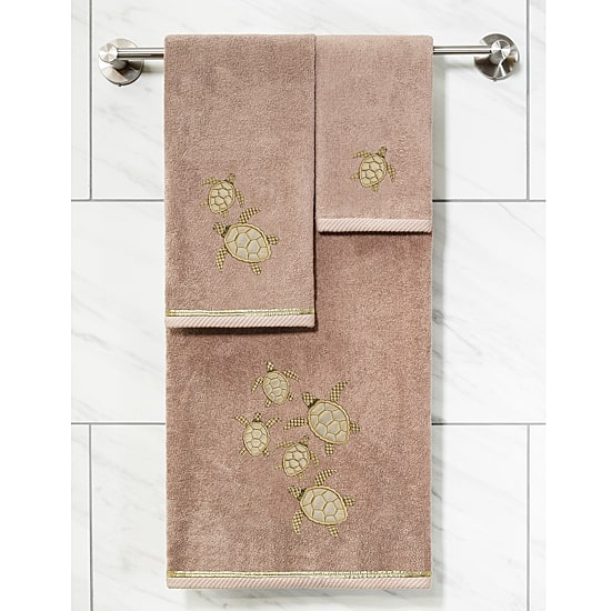 Linum Home Textiles Tortuga 2-pc. Embellished Hand Towel