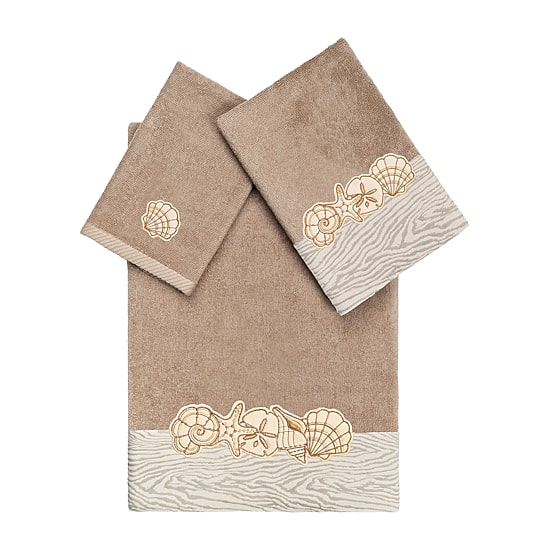 Linum Home Textiles Shell Row 3-pc. Bath Towel Set
