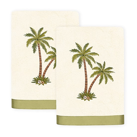 Linum Home Textiles Palmera 2-pc. Embellished Hand Towel