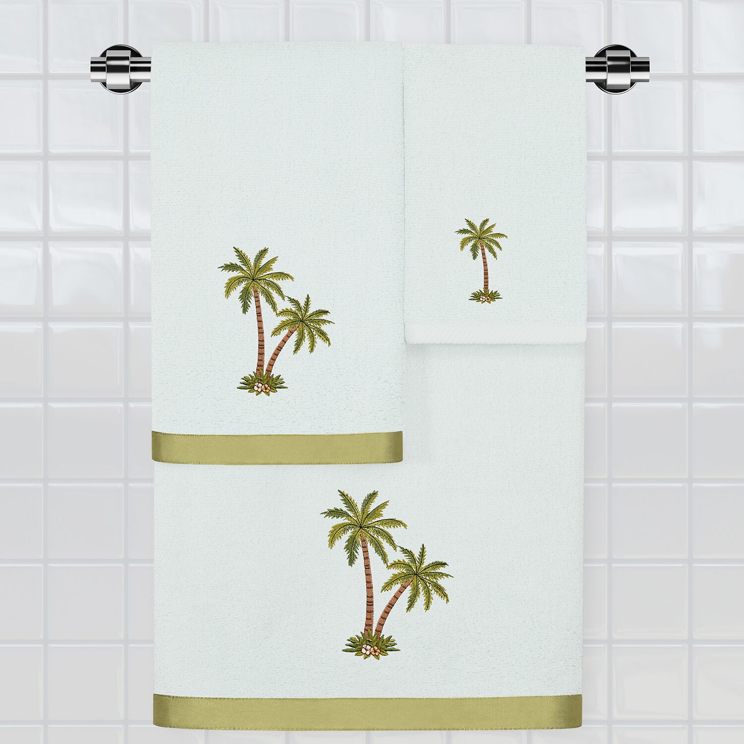 Linum Home Textiles Palmera 2-pc. Embellished Hand Towel