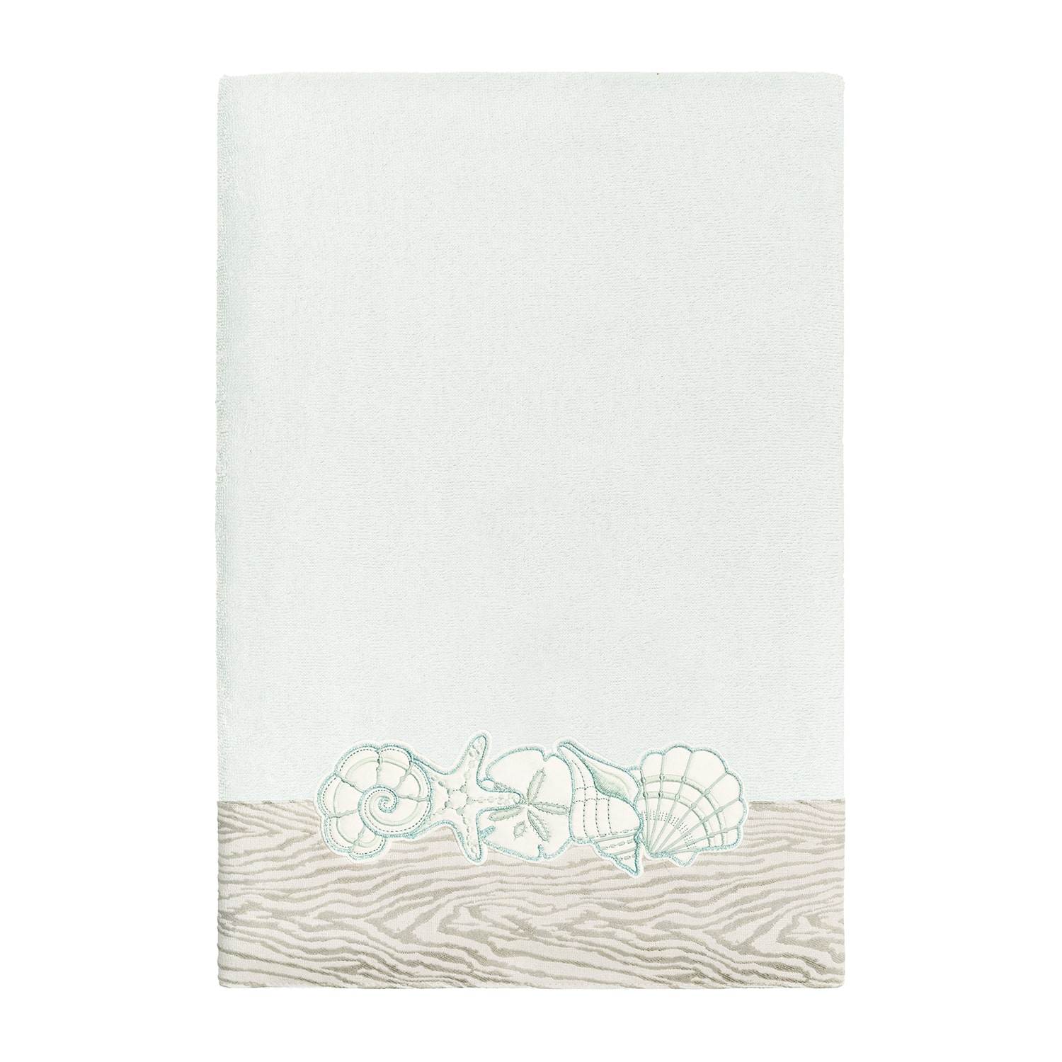 Linum Home Textiles Shell Row 2-pc. Embellished Bath Towel