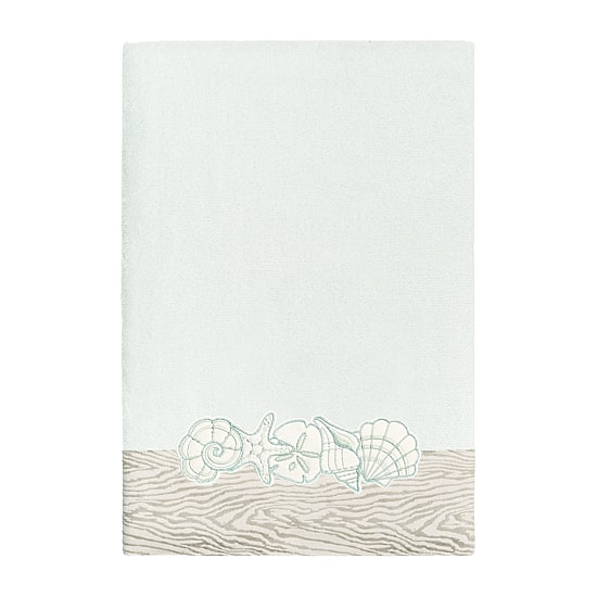 Linum Home Textiles Shell Row 2-pc. Embellished Bath Towel