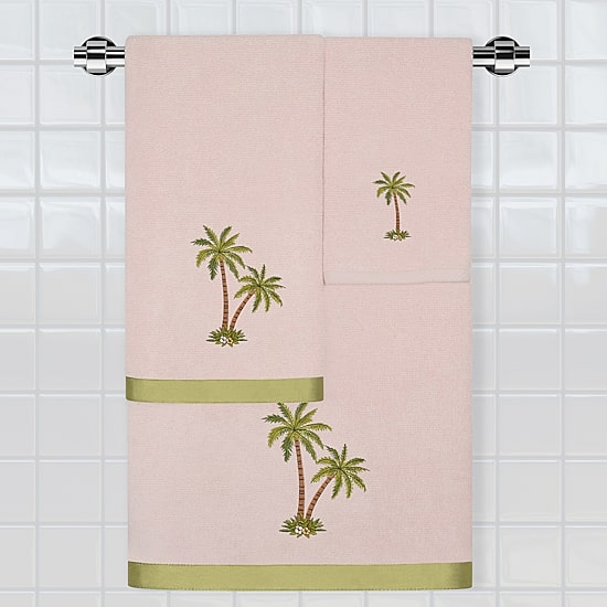 Linum Home Textiles Palmera 2-pc. Embellished Fingertip Towel