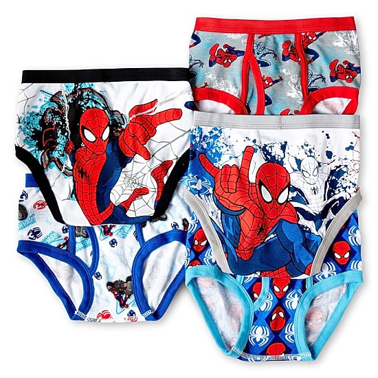 Little Boys Spiderman 5 Pack Briefs Bup5216