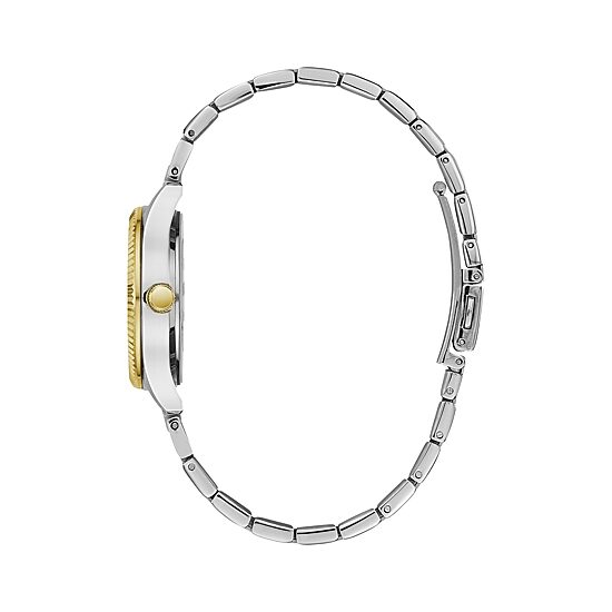 Caravelle Designed By Bulova Womens Two Tone Stainless Steel Bracelet Watch 45m112