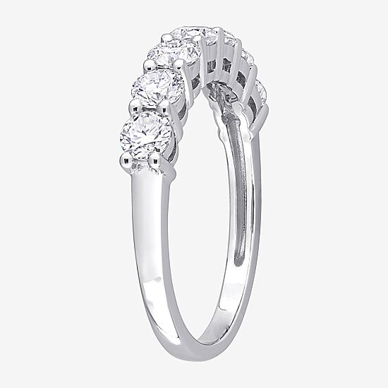 Womens 1 CT. T.W. Lab Created White Moissanite 10K Gold Eternity Band