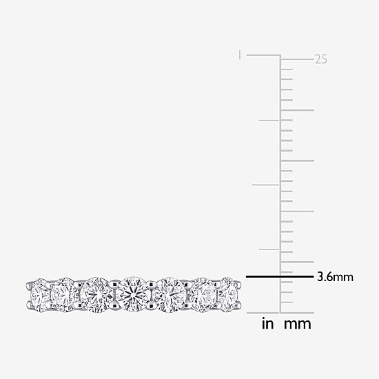Womens 1 CT. T.W. Lab Created White Moissanite 10K Gold Eternity Band