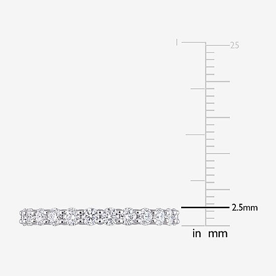 Womens 2.5MM 1 1/2 CT. T.W. Lab Created White Moissanite 10K Gold Eternity Band