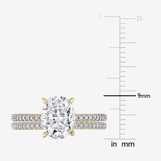 Womens 1/4 CT. T.W. Lab Created White Moissanite 14K Gold Bridal Set