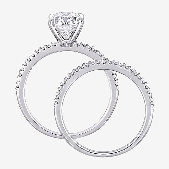 Womens 1/4 CT. T.W. Lab Created White Moissanite 14K Gold Bridal Set