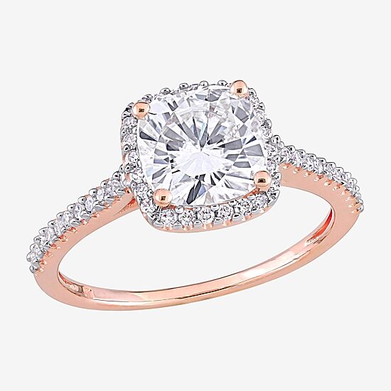 Womens 1/4 CT. T.W. Lab Created White Moissanite 14K Gold Engagement Ring