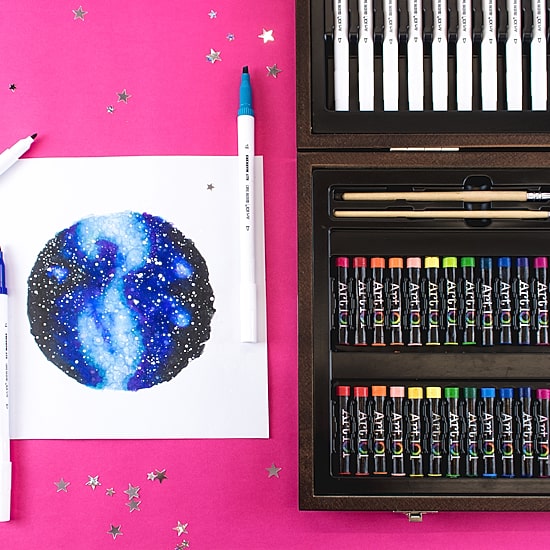 Art 101 Multimedia Illustration 85 Piece Wood Art Set Featuring Illy Markers