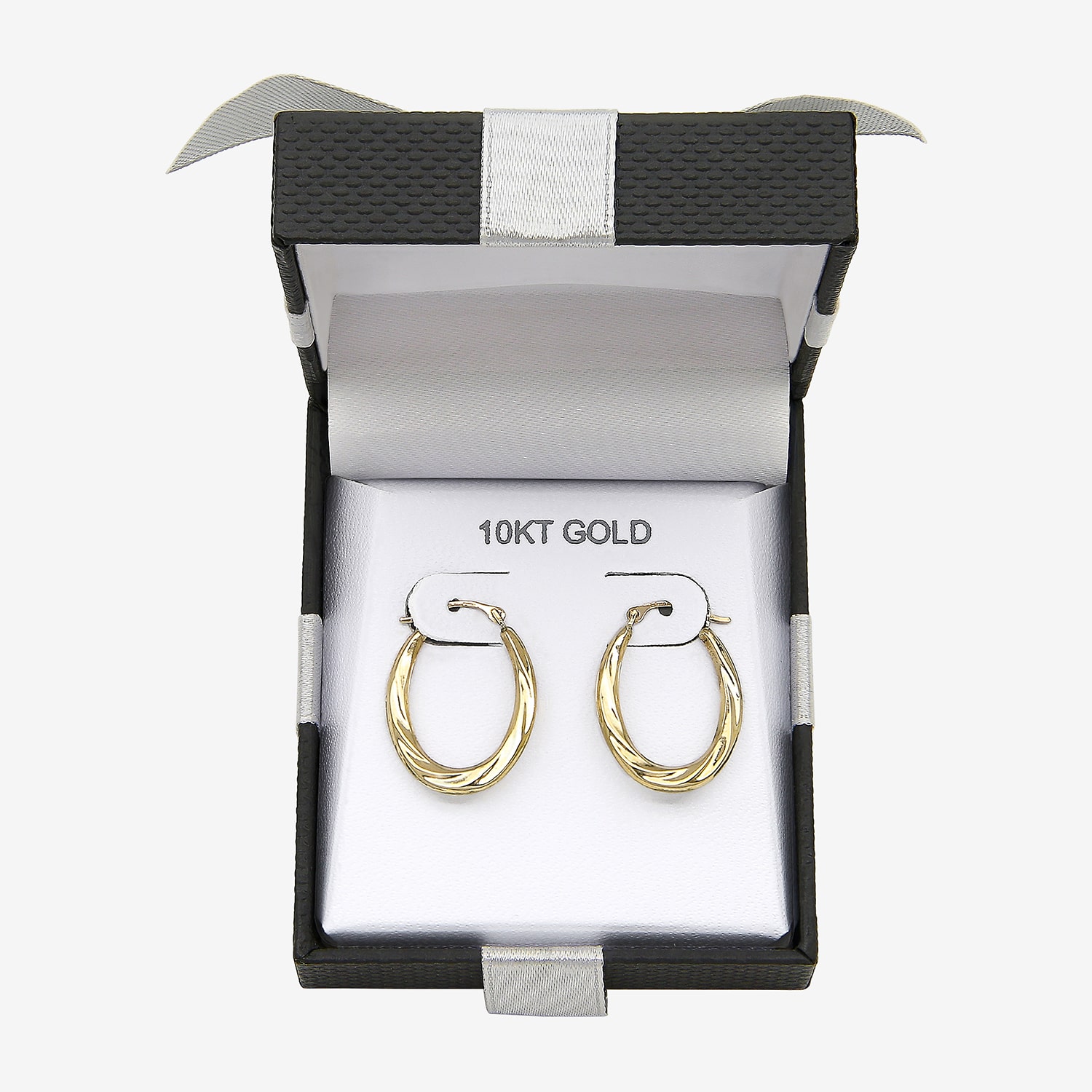 Womens 10K Gold 22mm Round Hoop Earrings