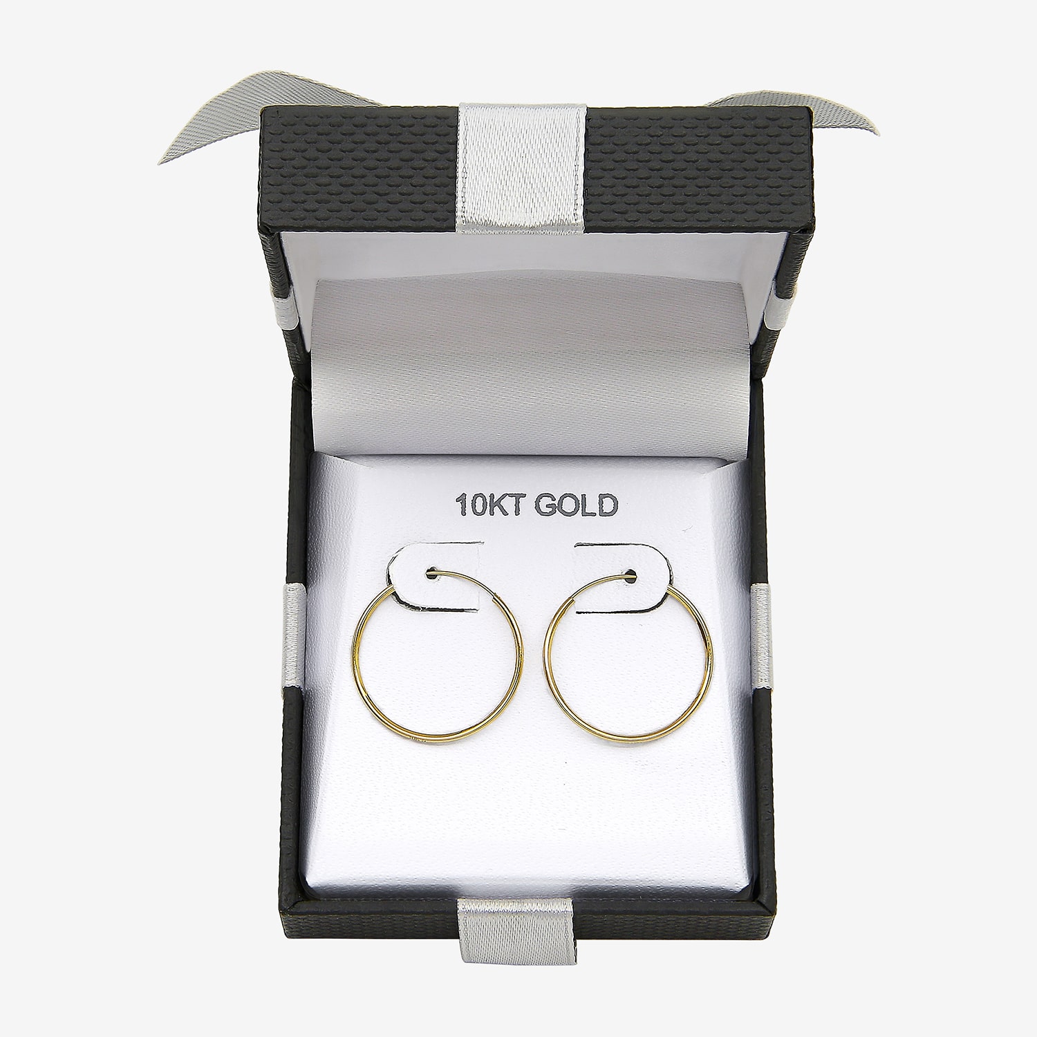 Womens 10K Gold 20mm Round Hoop Earrings