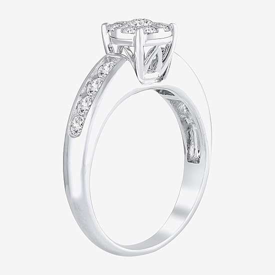 Round 1 CT.T.W. Natural Diamond Side Stone Bridal Set in 10K or 14K Gold