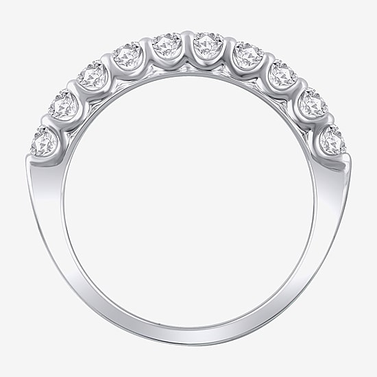 Womens 2 CT. T.W. Natural White Diamond 14K Gold Round Halo Bridal Set