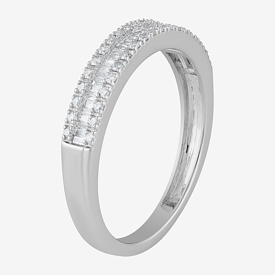 Womens 1 CT. T.W. Natural White Diamond 10K Gold Side Stone Halo Bridal Set