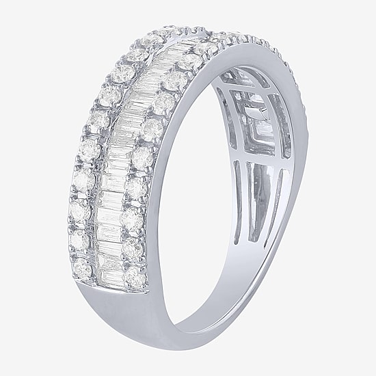 Womens 2.5MM 1 CT. T.W. Natural White Diamond 14K Gold Anniversary Wedding Band