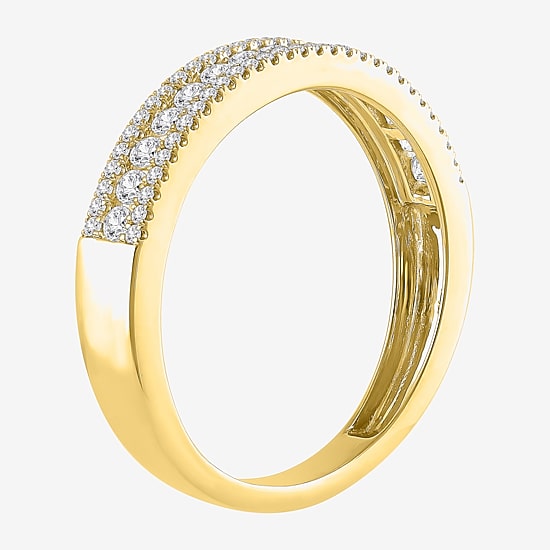 Womens 1/2 CT. T.W. Natural White Diamond 14K Gold Anniversary Wedding Band