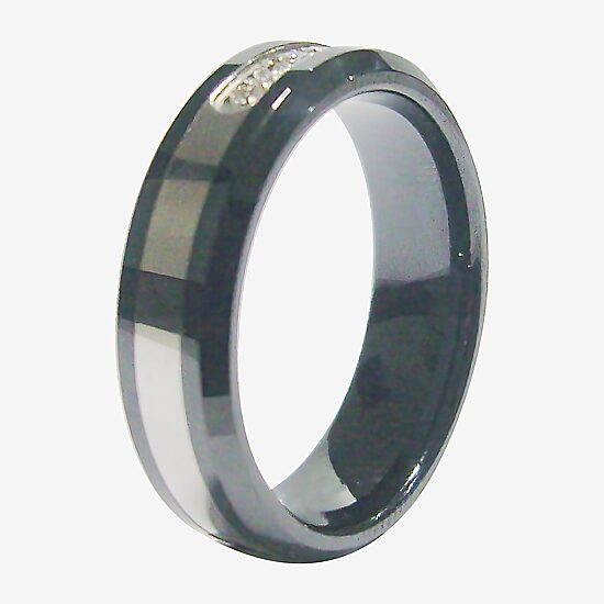 Men's 1/7 CT.T.W. Natural Diamond Two-Tone Stainless Steel Wedding Band