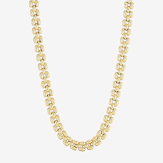 Womens 14K Gold 18 Inch Link Necklace