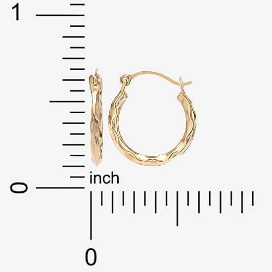 Girls 14K Gold 13.2mm Hoop Earrings
