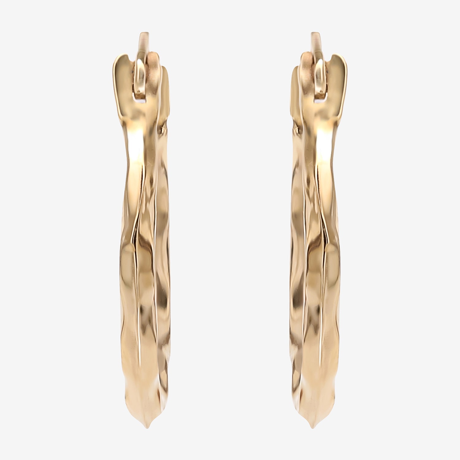 Girls 14K Gold 13.2mm Hoop Earrings
