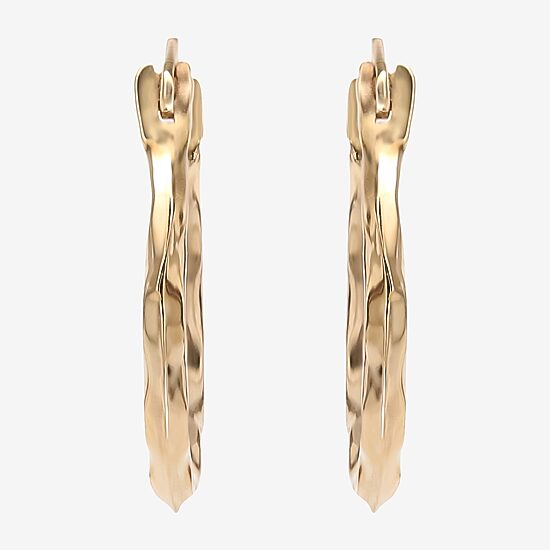 Girls 14K Gold 13.2mm Hoop Earrings