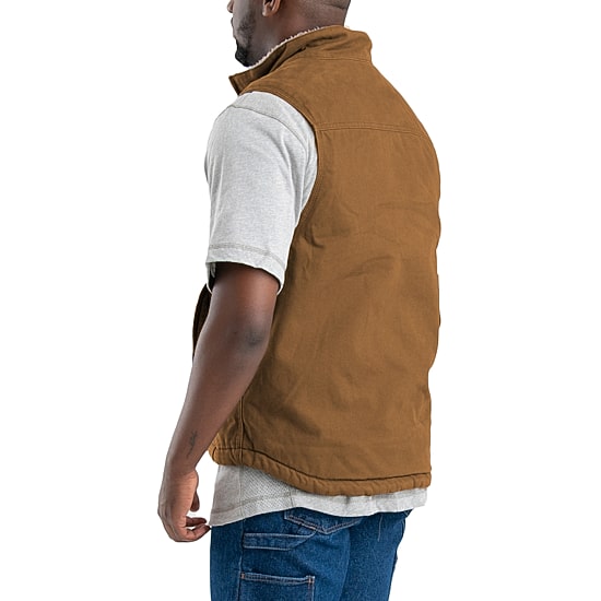 Berne Canyon Sherpa Lined Mens Water Resistant Heavyweight Fleece Vest