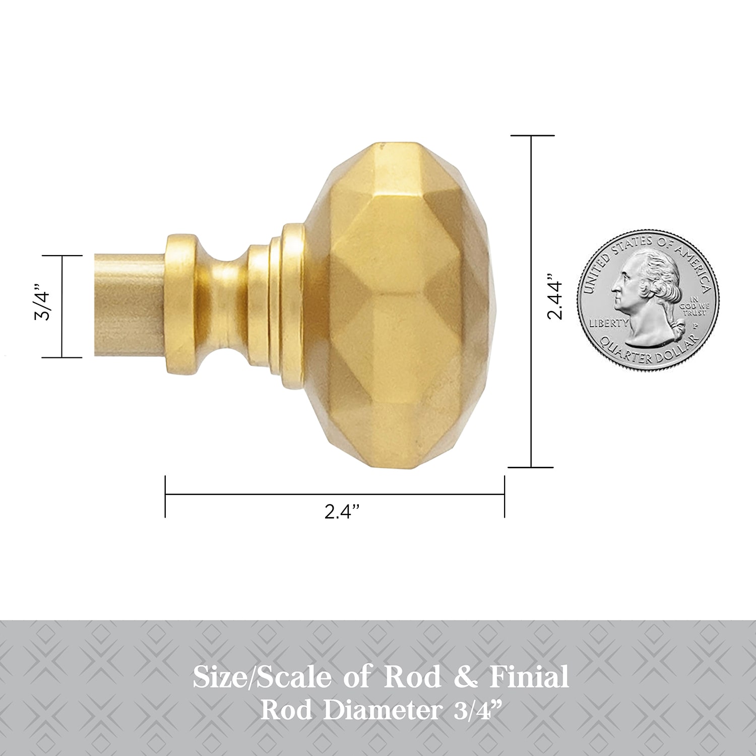 Kenney Designer Collection™  Jade 3/4 IN Adjustable Curtain Rod