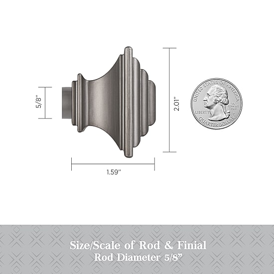 Kenney Collection™ Fast Fit™ Easy Install Mission 5/8 IN Adjustable Curtain Rod