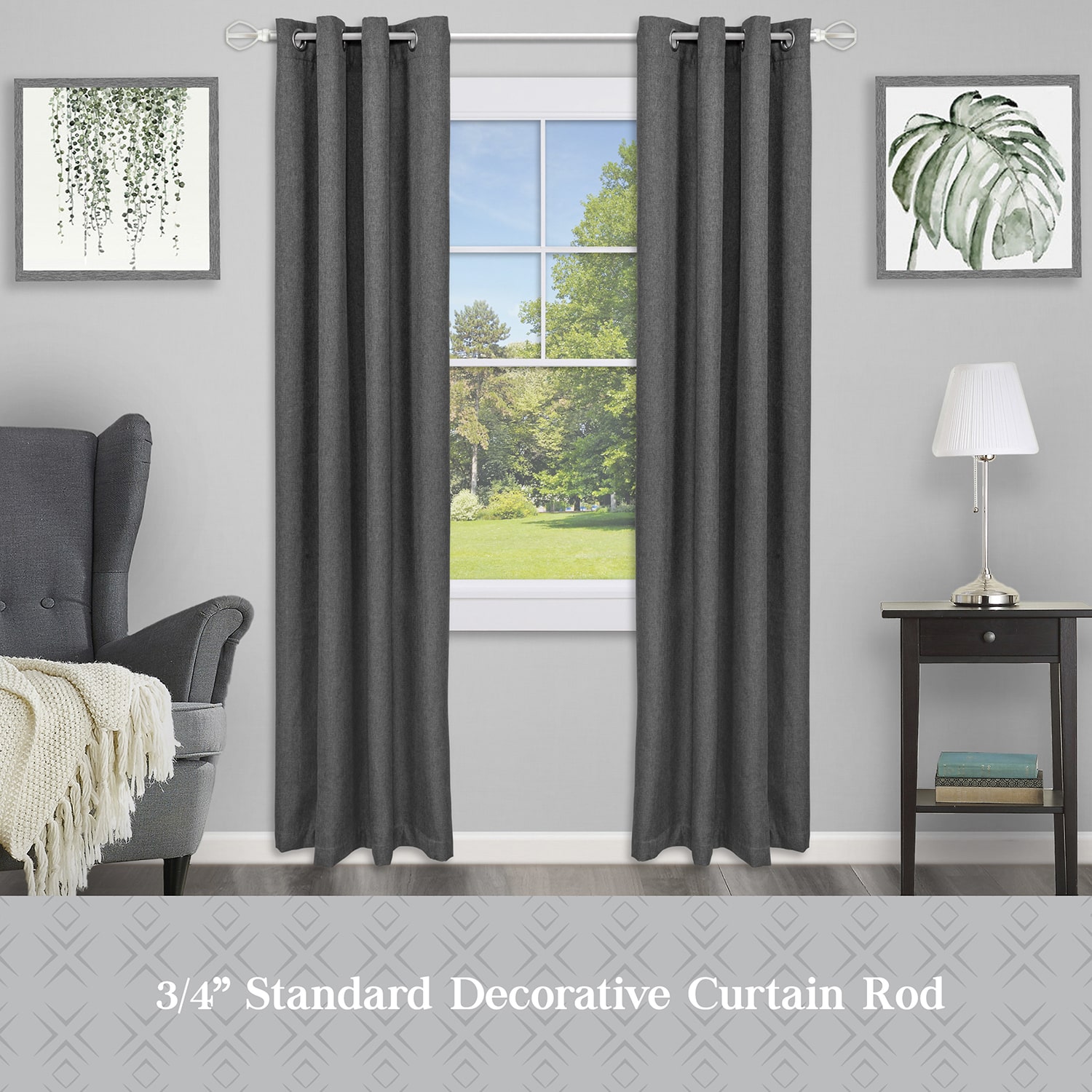 Kenney Dsigner Collection™  Lance 3/4 Adjustable Curtain Rod