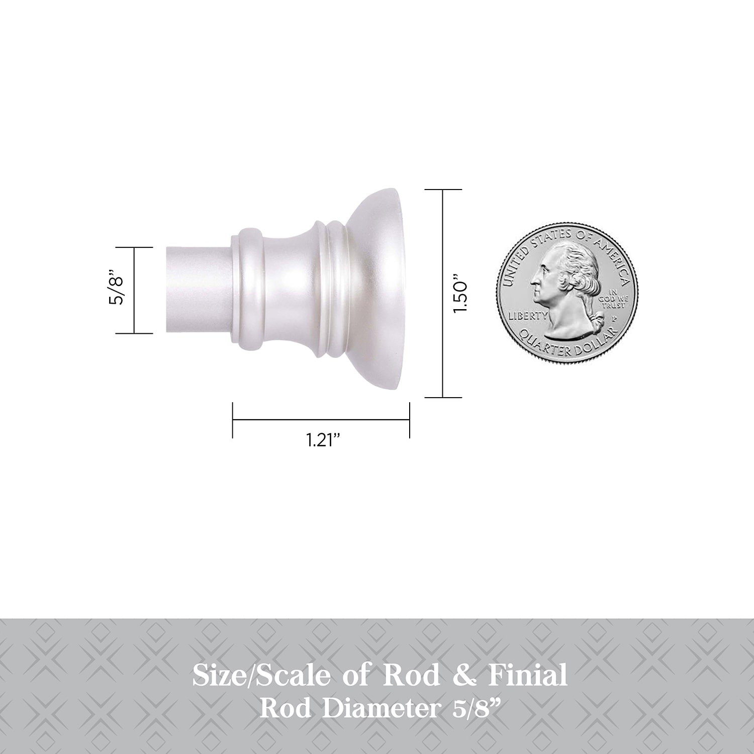 Kenney Easy Install Collection™ Fast Fit™ No Tools Nicholas 2-Pack 5/8 IN Tension Curtain Rod