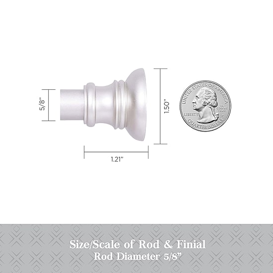 Kenney Easy Install Collection™ Fast Fit™ No Tools Nicholas 2-Pack 5/8 IN Tension Curtain Rod