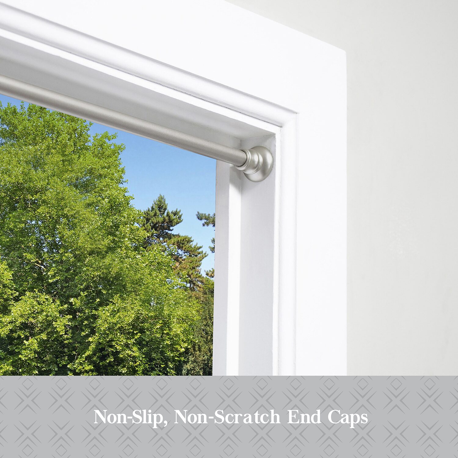 Kenney Easy Install Collection™ Fast Fit™ No Tools Nicholas 2-Pack 5/8 IN Tension Curtain Rod