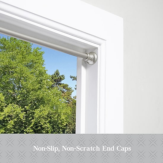 Kenney Easy Install Collection™ Fast Fit™ No Tools Nicholas 2-Pack 5/8 IN Tension Curtain Rod