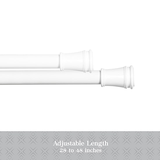 Kenney Easy Install Collection™ Fast Fit™ No Tools Rogers 2-Pack 5/8 IN Tension Curtain Rod