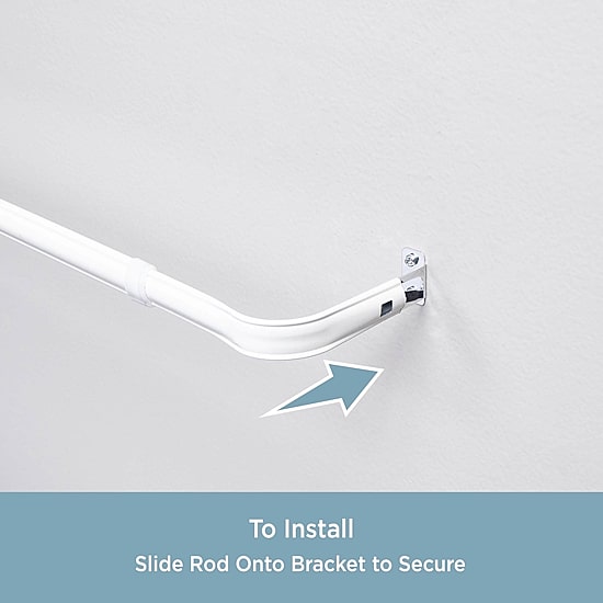 Kenney Superior Hold Premium Lockseam 1 IN Adjustable Curtain Rod