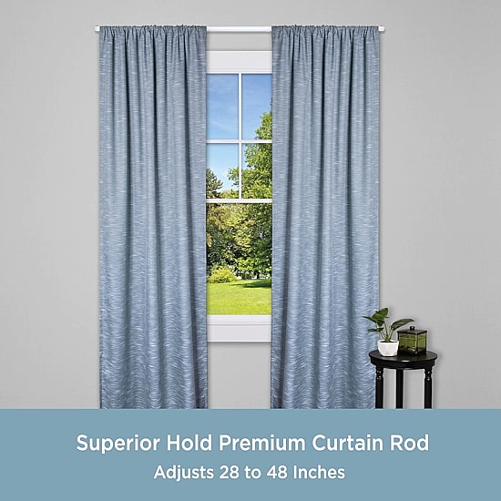 Kenney Superior Hold Premium Lockseam 1 IN Adjustable Curtain Rod