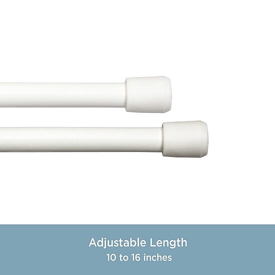 Kenney Strafford 2pk Spring 7/16 IN Tension Curtain Rod