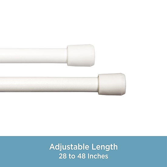 Kenney Strafford 2pk Spring 7/16 IN Tension Curtain Rod