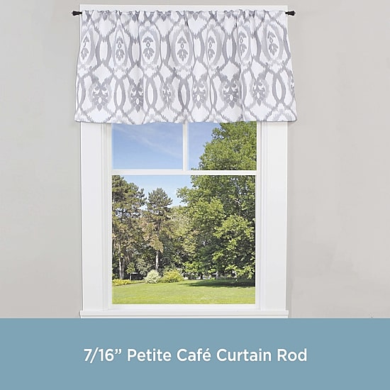 Kenney Amelia Petite Cafe Decorative 7/16 IN Adjustable Curtain Rod