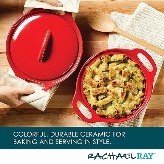 Rachael Ray Ceramic 3-pc. Casserole Bakers with Shared Lid Set
