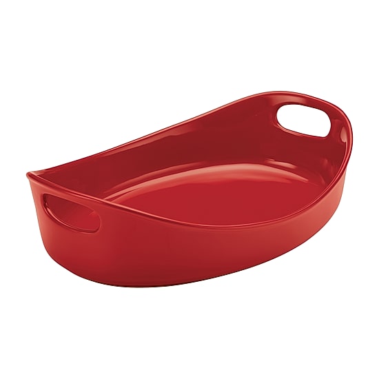 Rachael Ray Stoneware Bubble and Brown 4.5-qt. Oval Baker